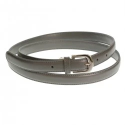 Ceinture cuir fine gris femme