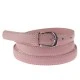 Ceinture pour femme en croute de cuir coloris rose