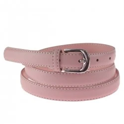 Ceinture pour femme en croute de cuir coloris rose
