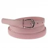 Ceinture pour femme en croute de cuir coloris rose