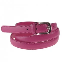 Ceinture pour femme en croute de cuir coloris fuchsia