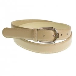  ceinture pour femme 30mm en croute de cuir coloris beige