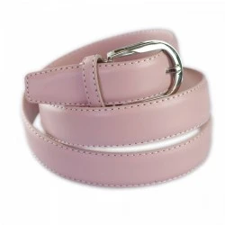 ceinture pour femme 30mm en croute de cuir coloris rose