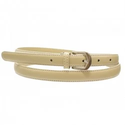 Ceinture femme en croute de cuir beige