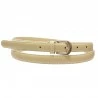 Ceinture femme en croute de cuir beige