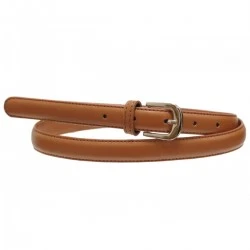 Ceinture cuir fine camel