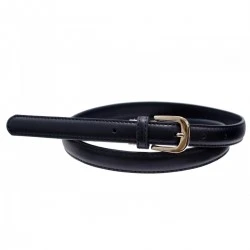 Ceinture cuir fine bleu marine