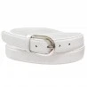 Ceinture femme en cuir blanche