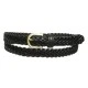 Ceinture cuir tressé noir