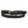 Ceinture cuir tressé noir