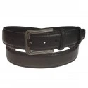 Ceinture cuir croco noir