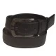 Ceinture cuir imbriqué noir