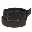 Ceinture cuir imbriqué noir