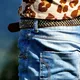Ceinture rayures noir