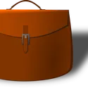 Ceinture marron fil blanc