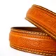 Ceinture cuir fine taupe femme