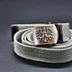 Ceinture pour femme en croute de cuir coloris gris clair